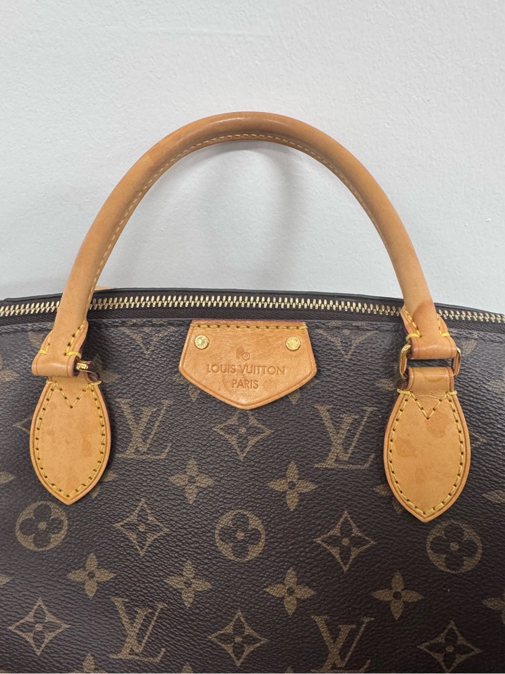 Louis Vuitton Turenne Monogram Canvas Satchel in Brown with Tan Trim - Picture 4 of 7